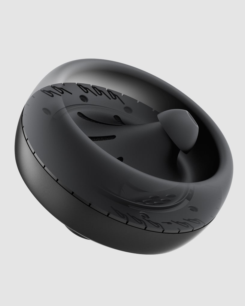 Transparent view of the Nuraphone ear cup highlighting the cooling valves